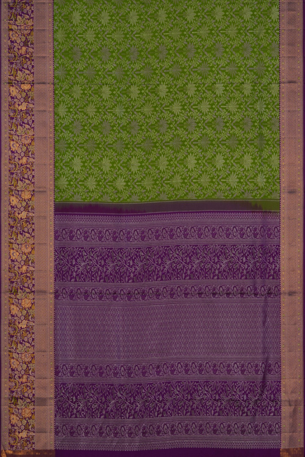 Kanchipattu Brocade Bridal Green Saree
