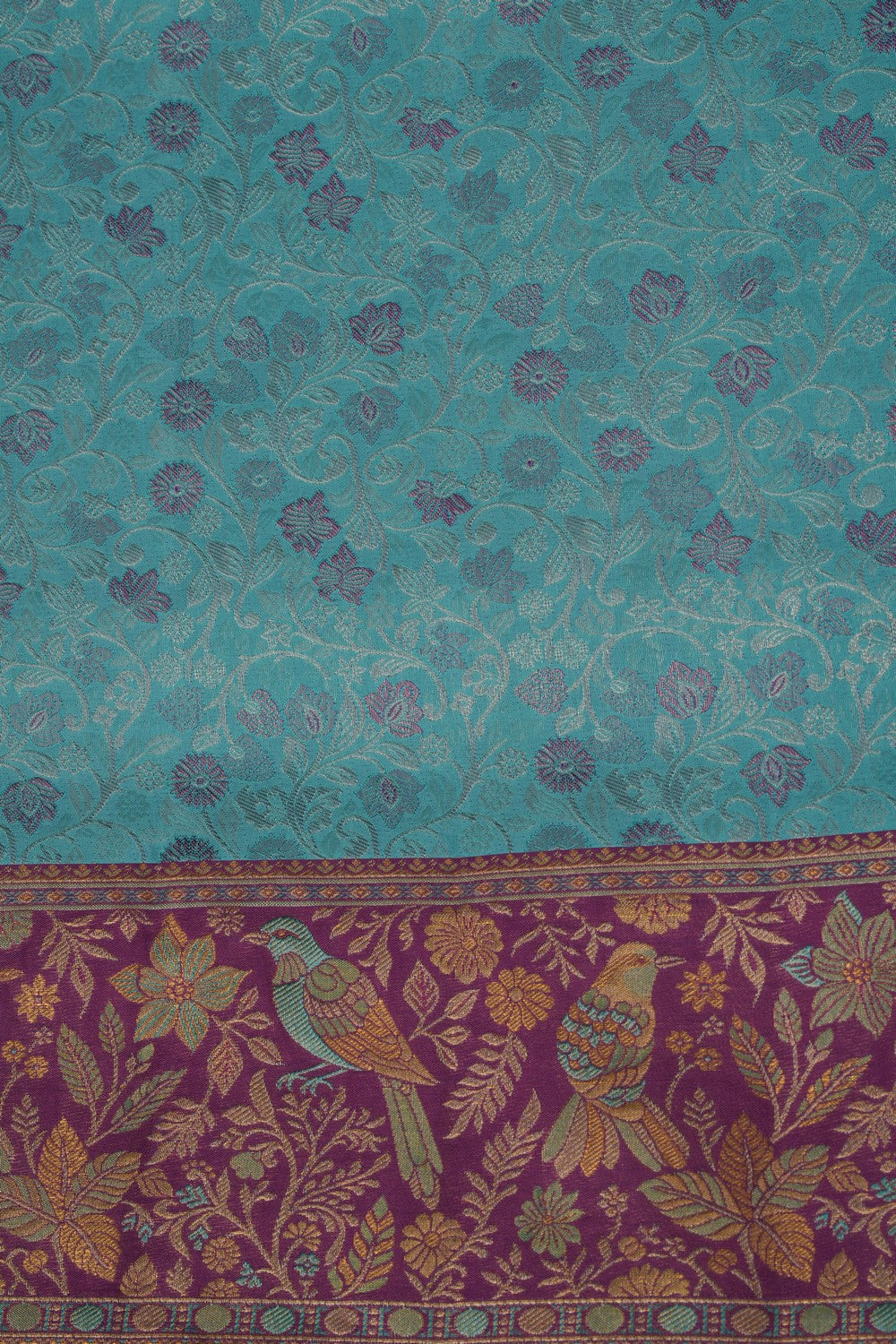 Kanchipattu Brocade Bridal Sky Blue Saree