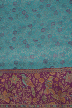 Image of Kanchipattu Brocade Bridal Sky Blue Saree
