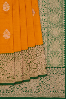 Image of Banarasi Silk Yellow Saree