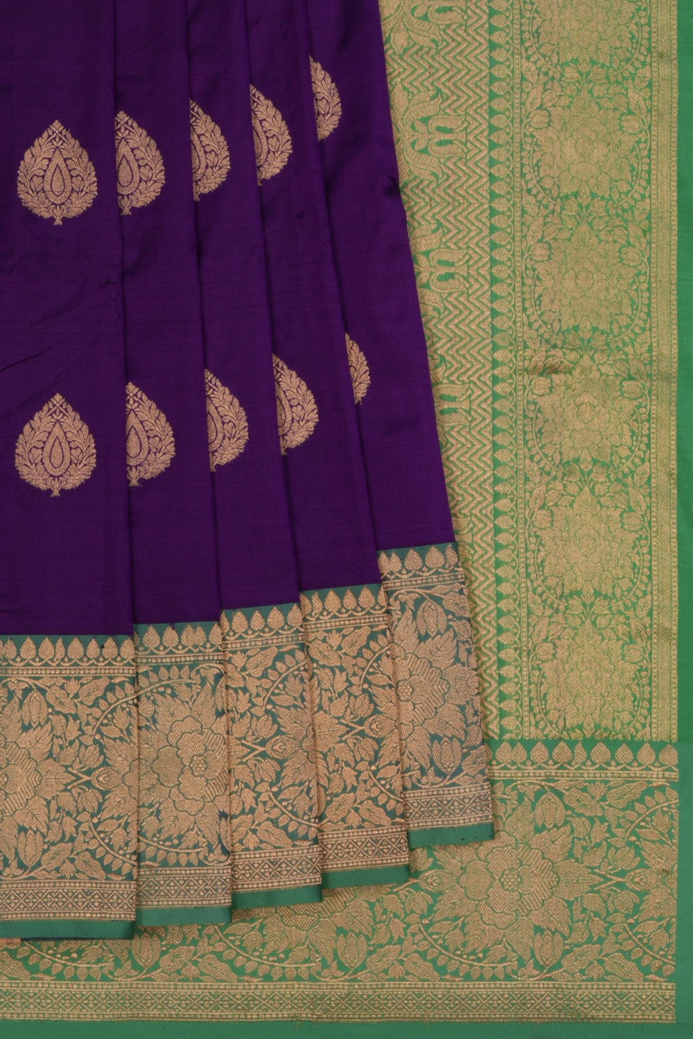 Image of Banarasi Silk Purple Saree