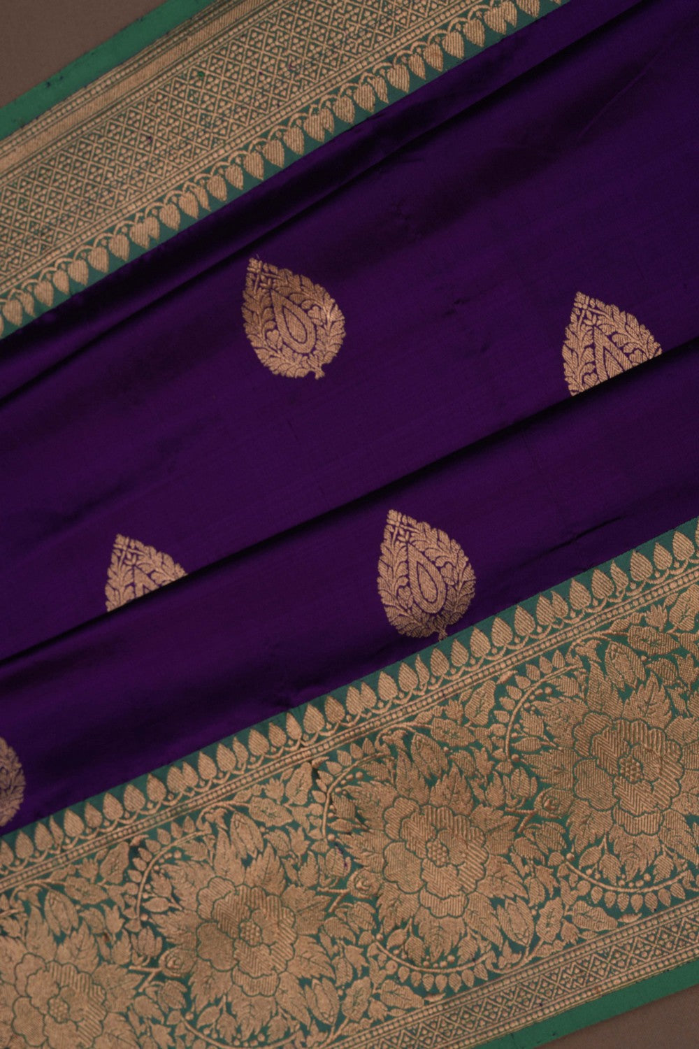Image of Banarasi Silk Purple Saree