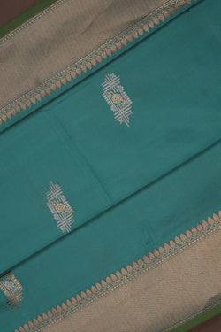 Image of Banarasi Silk Ice Blue Saree
