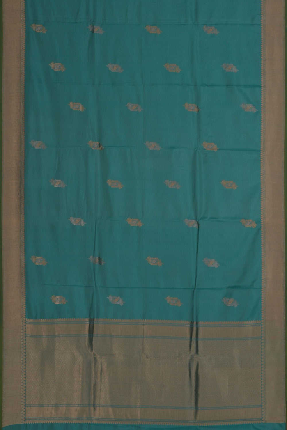 Image of Banarasi Silk Ice Blue Saree