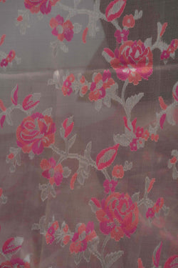 Image of Kora Silk Brocade Off White Saree