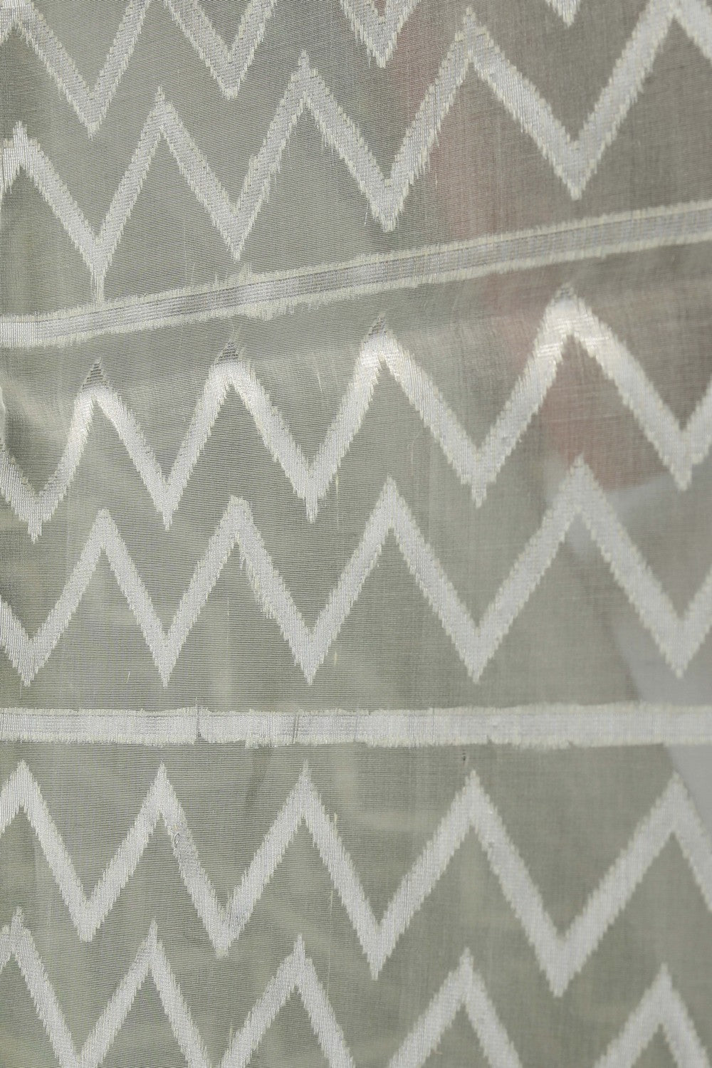 Kora Silk Brocade Off White Saree