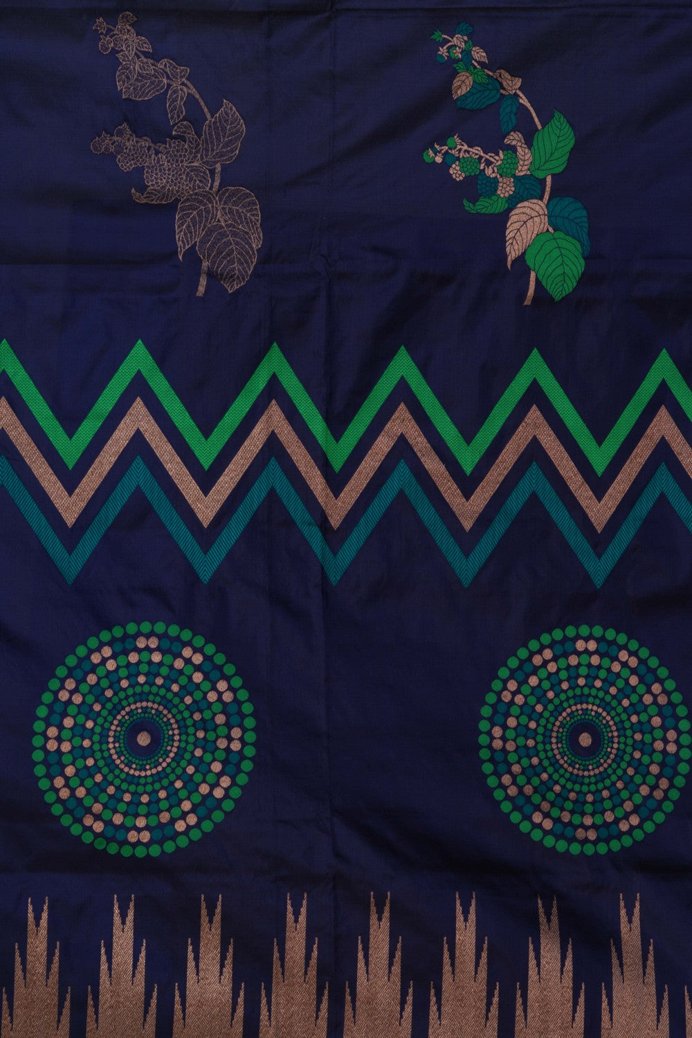 Image of Banarasi Silk Navy Blue Saree