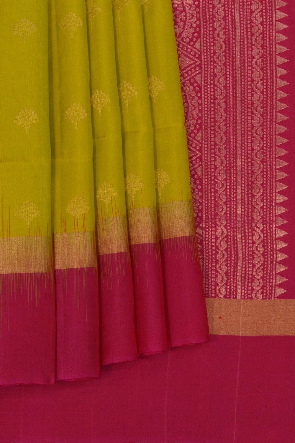 Image of Spring Green South Silk Saree