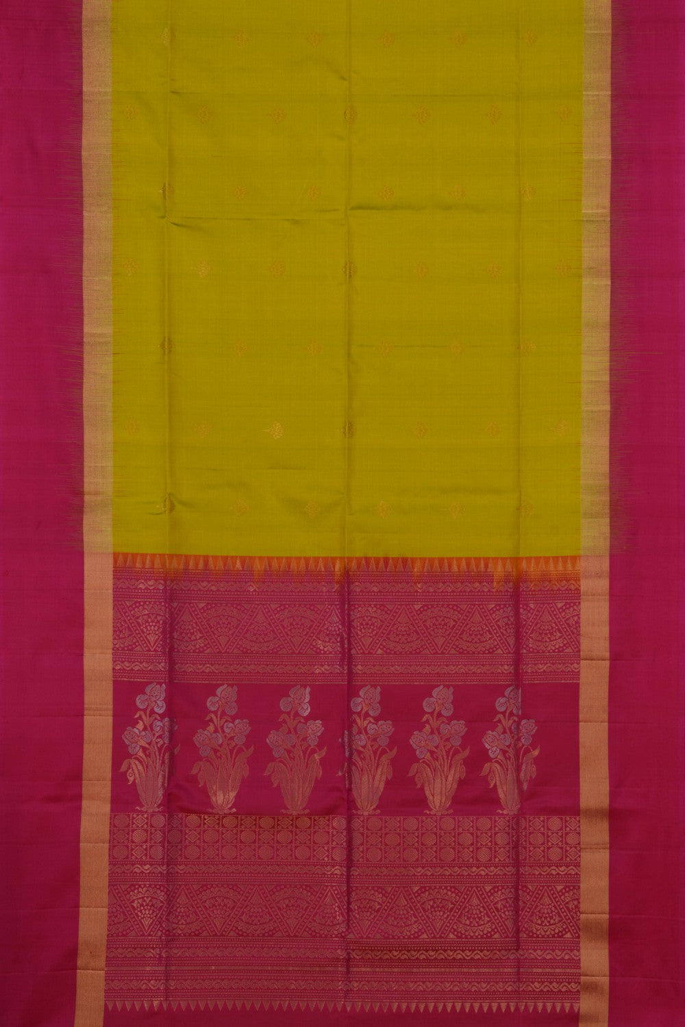 Image of Spring Green South Silk Saree