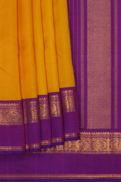 Image of Arani Silk Yellow Saree