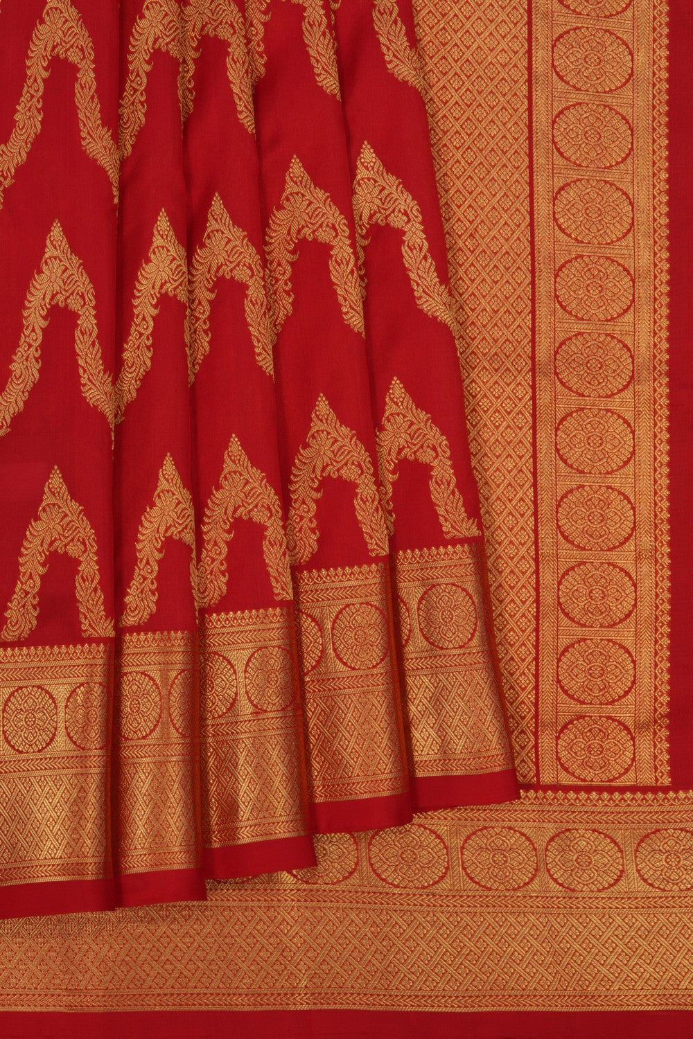 Image of Venkatagiri Silk Red Saree