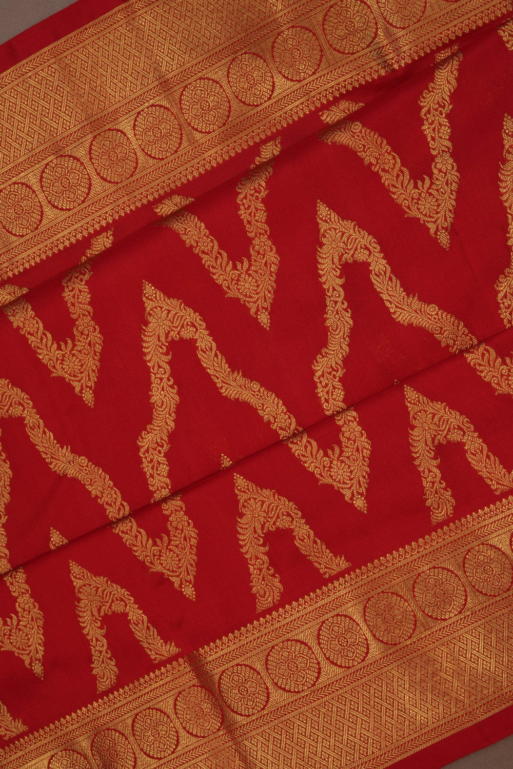 Image of Venkatagiri Silk Red Saree