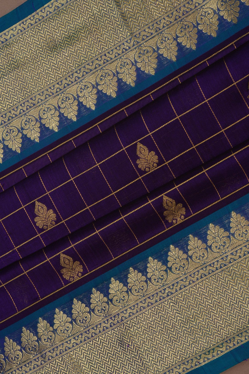 Image of Venkatagiri Silk Purple Saree