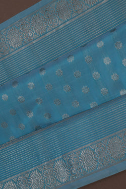 Image of Venkatagiri Silk Ice Blue Saree