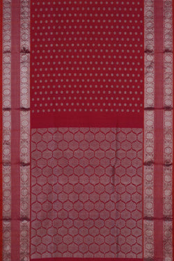 Image of Venkatagiri Silk Fuchsia Pink Saree