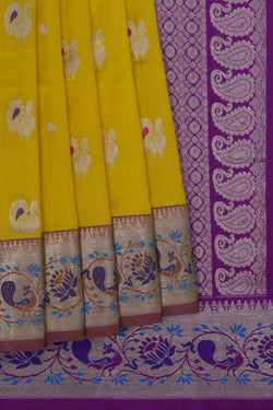 Image of Venkatagiri Silk Spring Green Saree