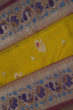 Image of Venkatagiri Silk Spring Green Saree