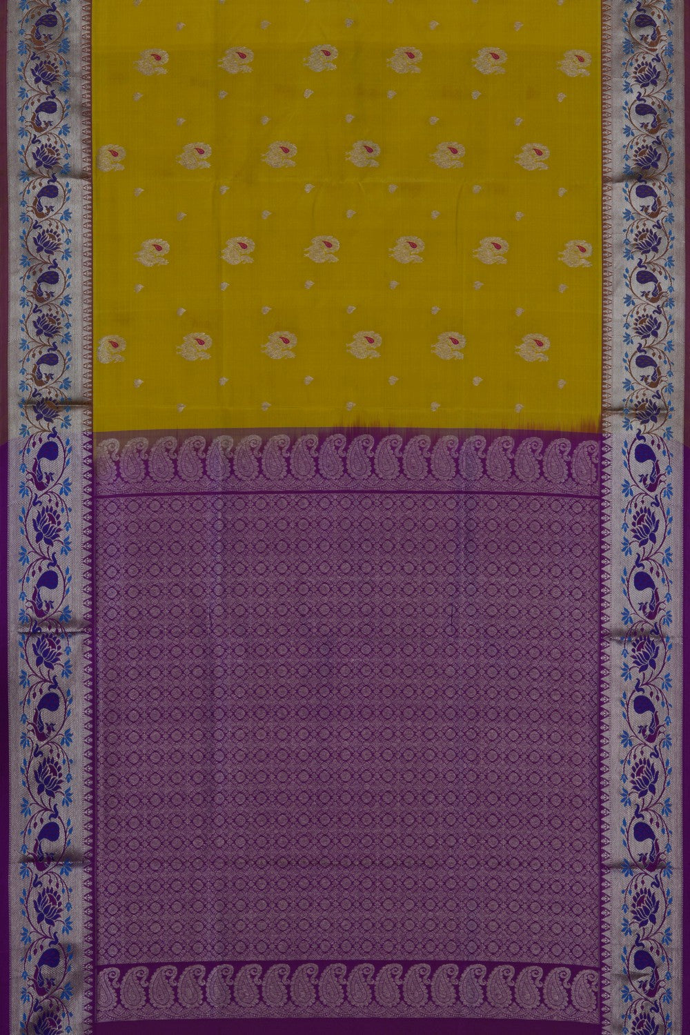 Venkatagiri Silk Spring Green Saree