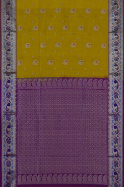 Image of Venkatagiri Silk Spring Green Saree