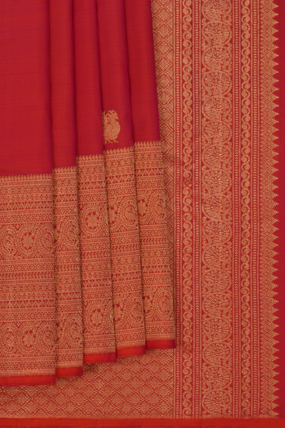 Image of South Silk Fuchsia Pink Saree