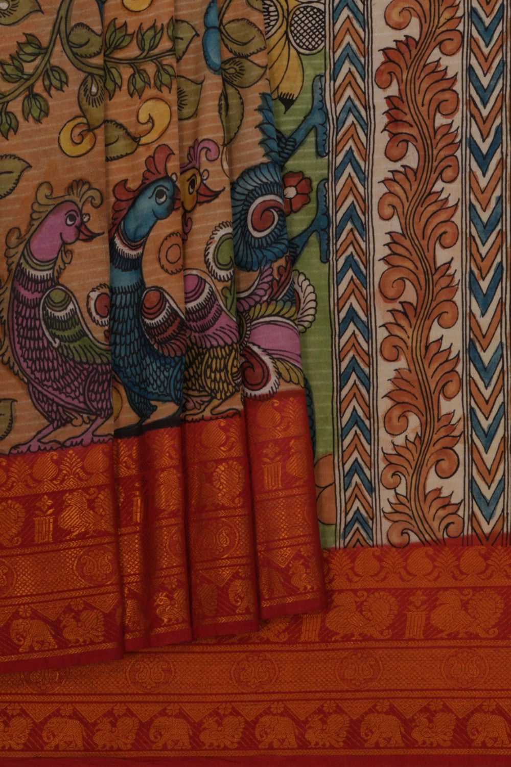Image of Kalamkari Painting Saree