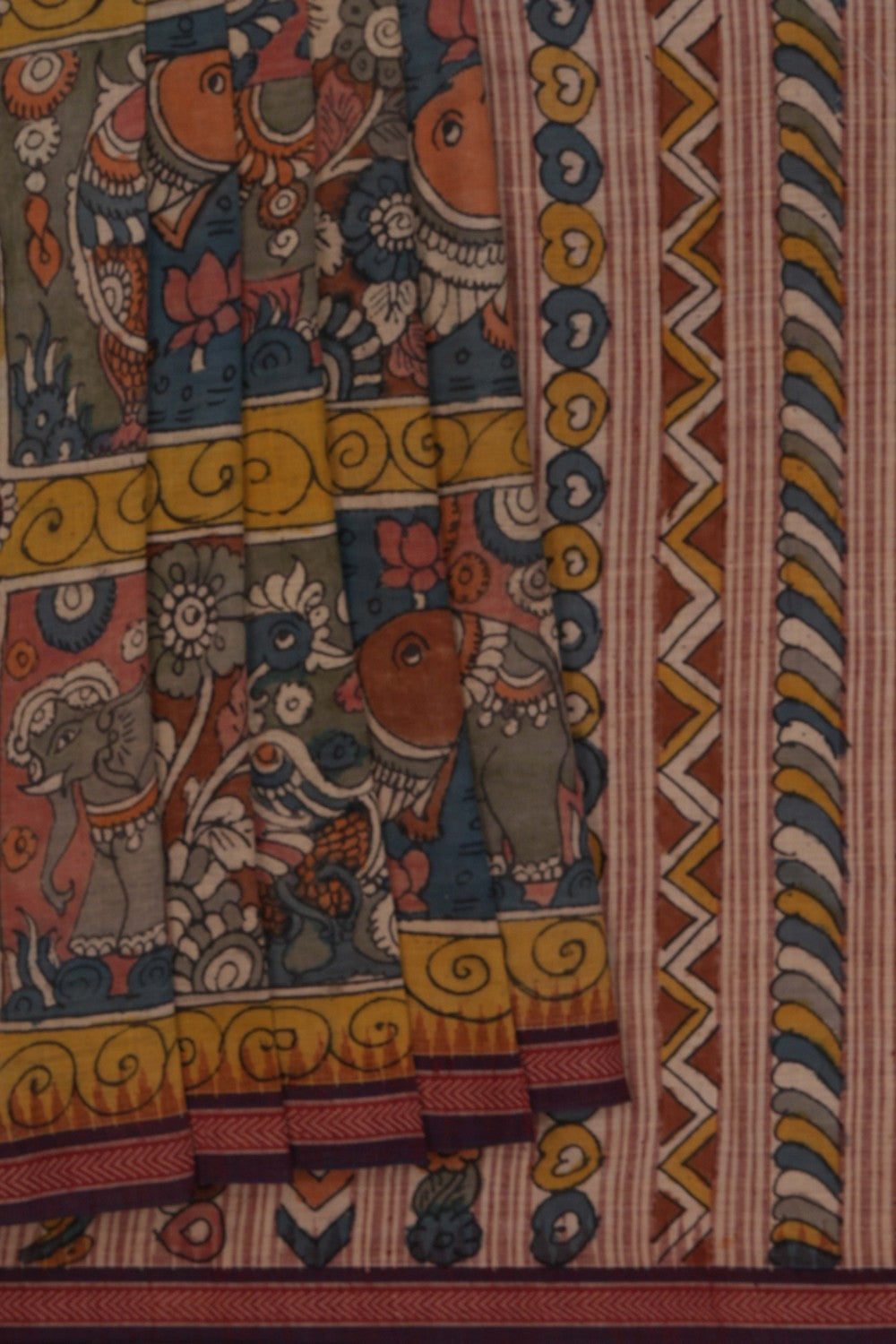 Image of Kalamkari Painting Saree