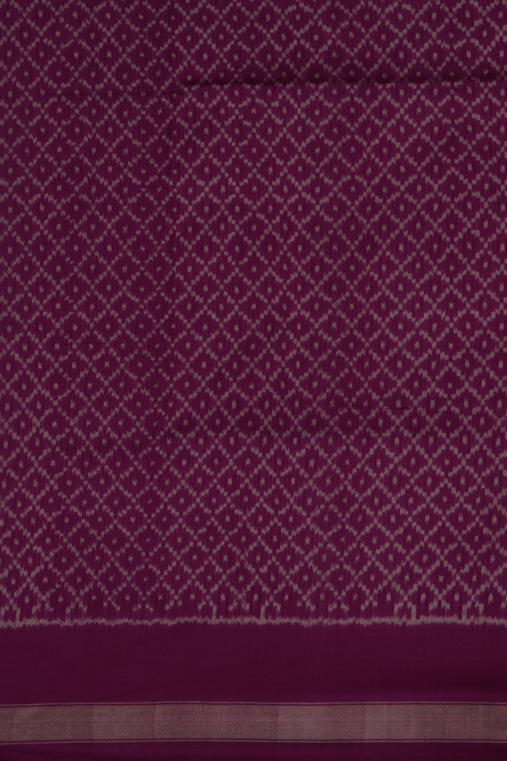 Image of Pochampally Ikat Silk Magenta Saree