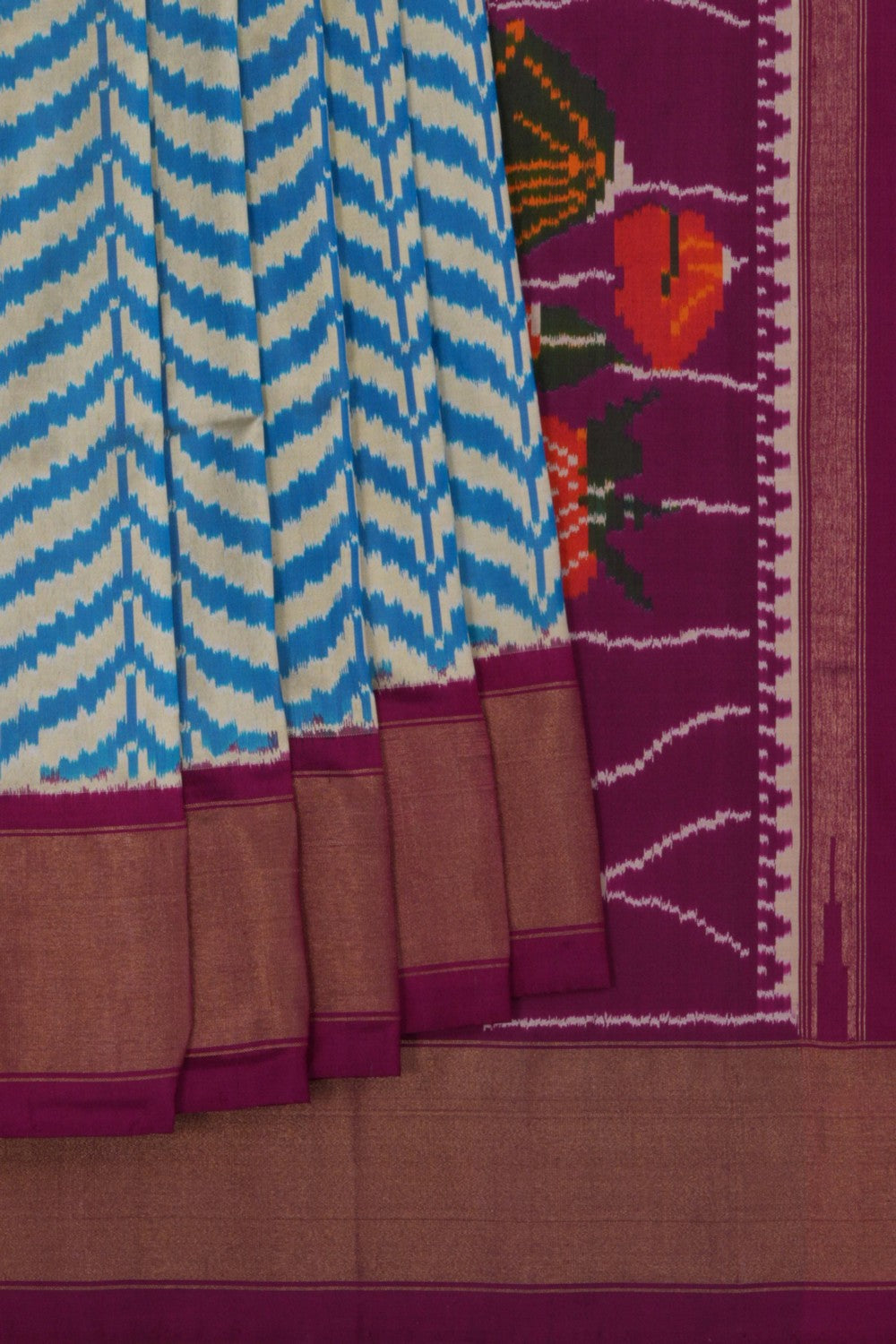 Image of Pochampally Ikat Silk Saree
