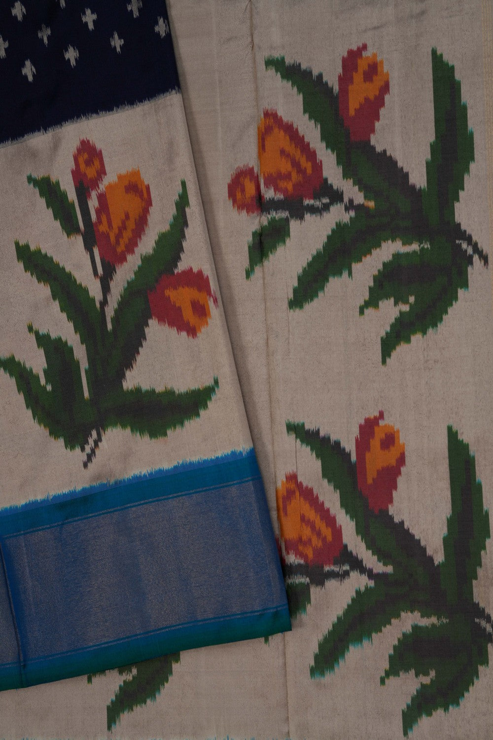 Image of Pochampally Ikat Silk Saree