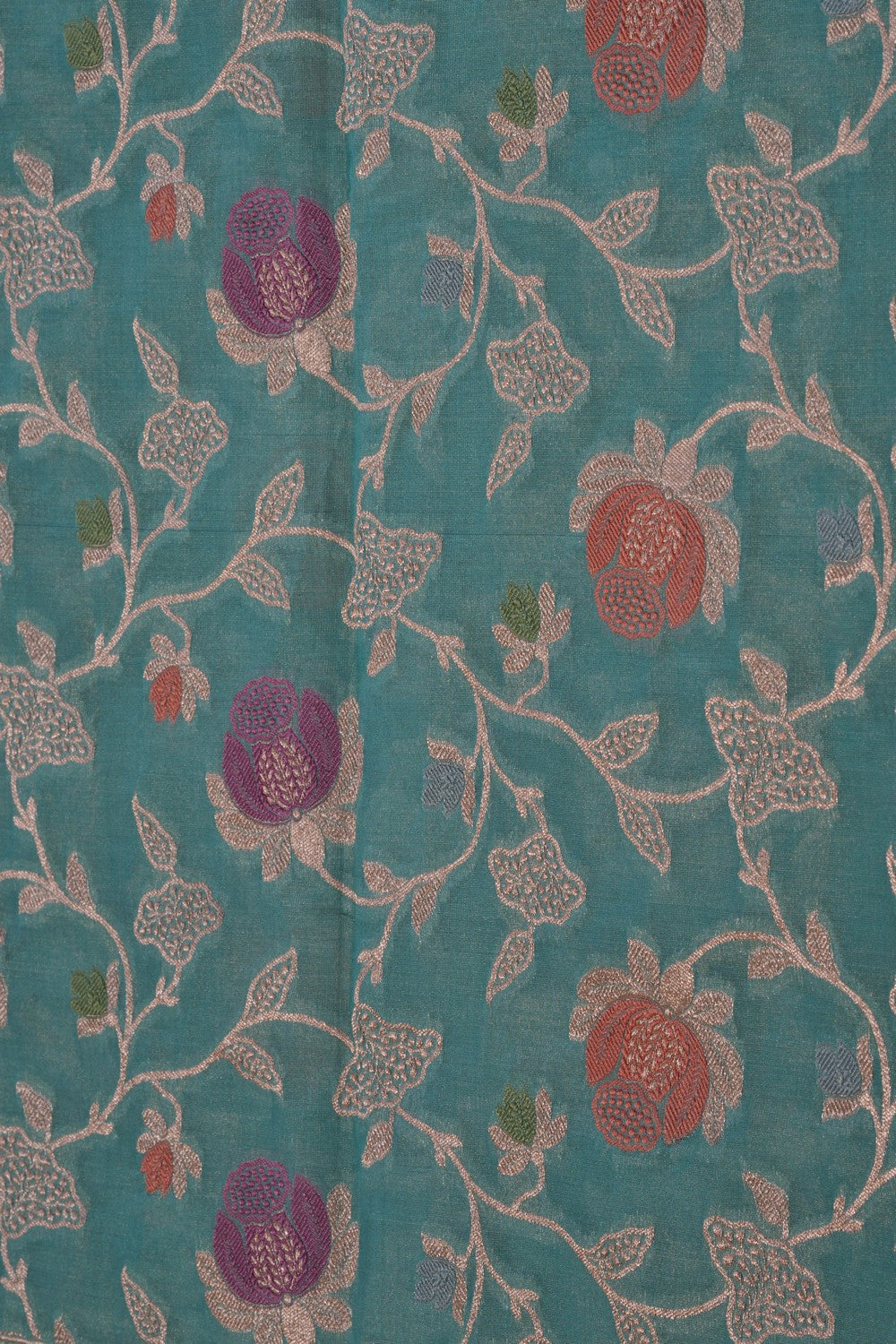 Image of Banarasi Silk Turquoise Green Saree