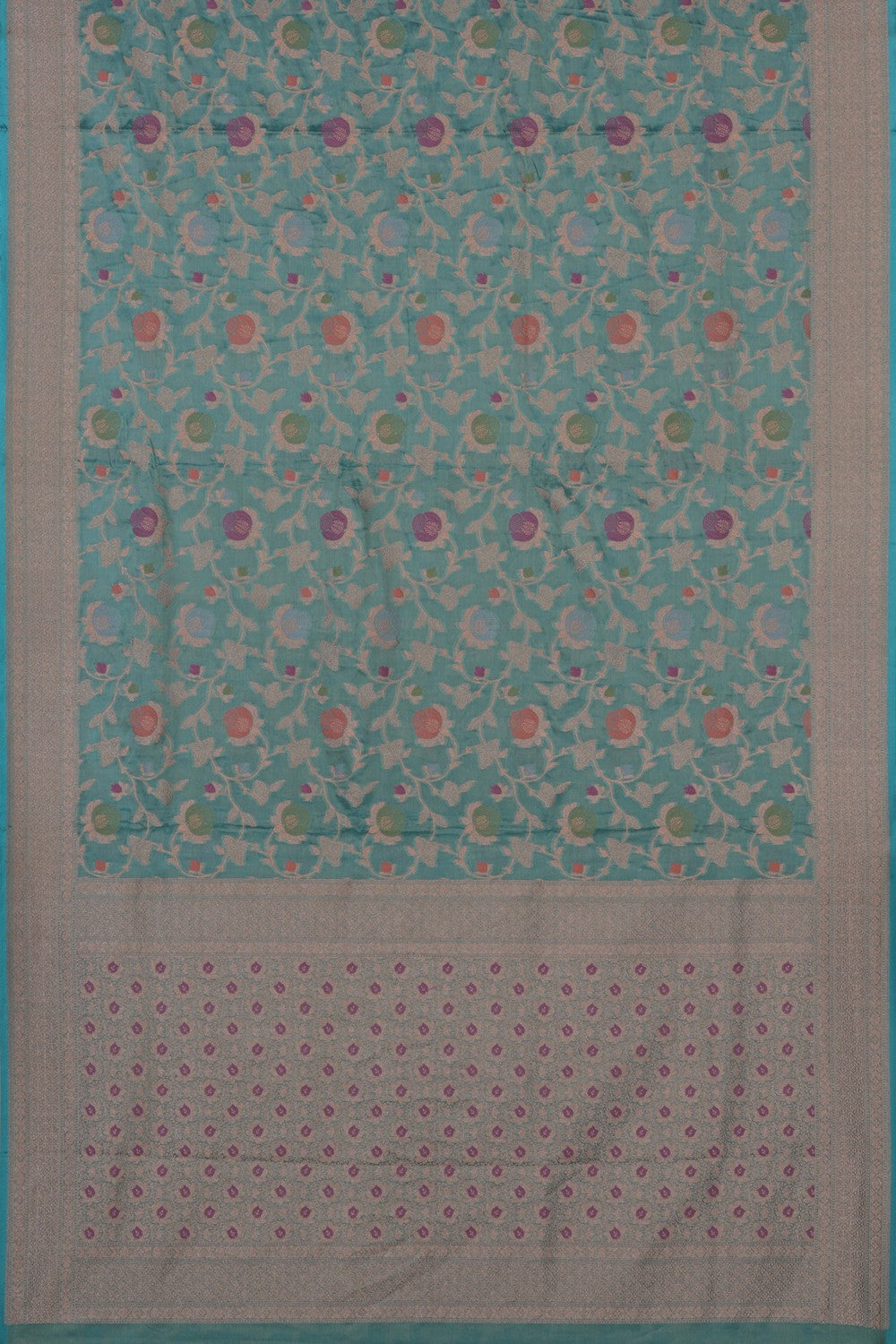 Image of Banarasi Silk Turquoise Green Saree