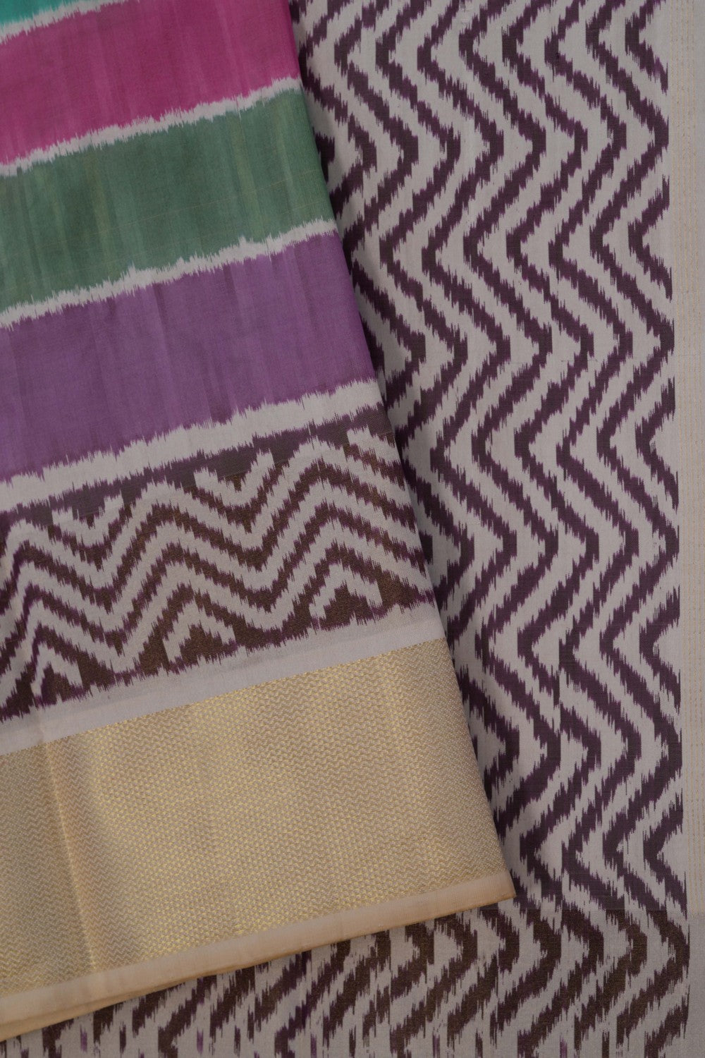Image of Pochampally Ikat Silk Saree