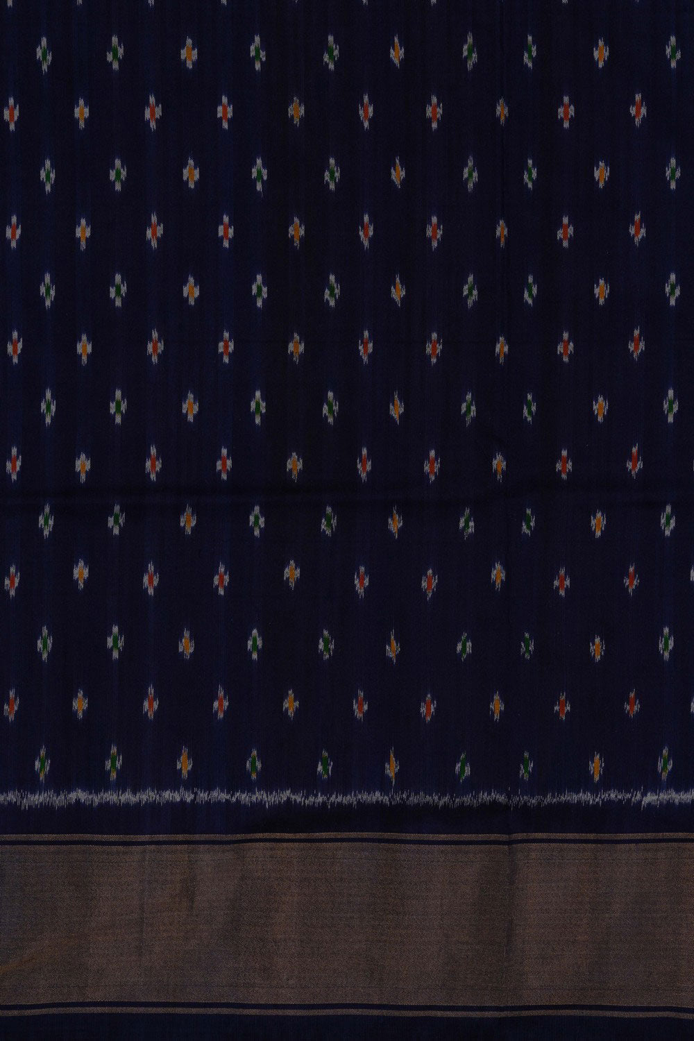 Pochampally Ikat Silk Yellow Saree