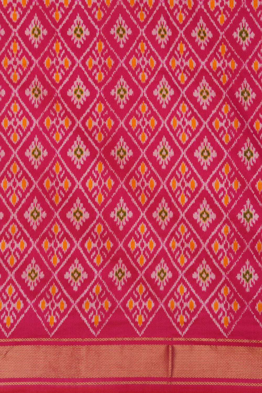 Image of Pochampally Ikat Silk Pink Saree