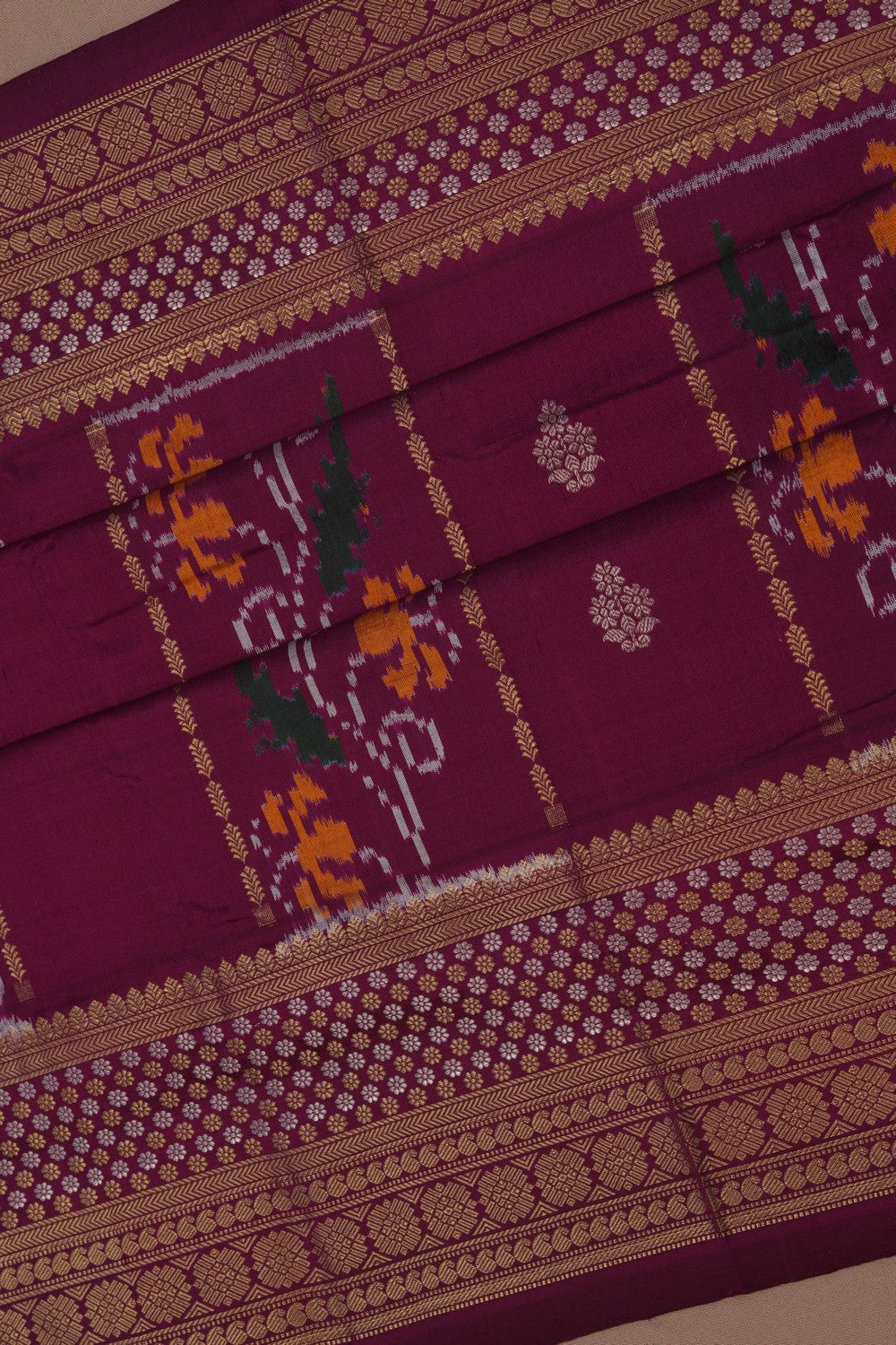 Image of Pochampally Ikat Silk Saree