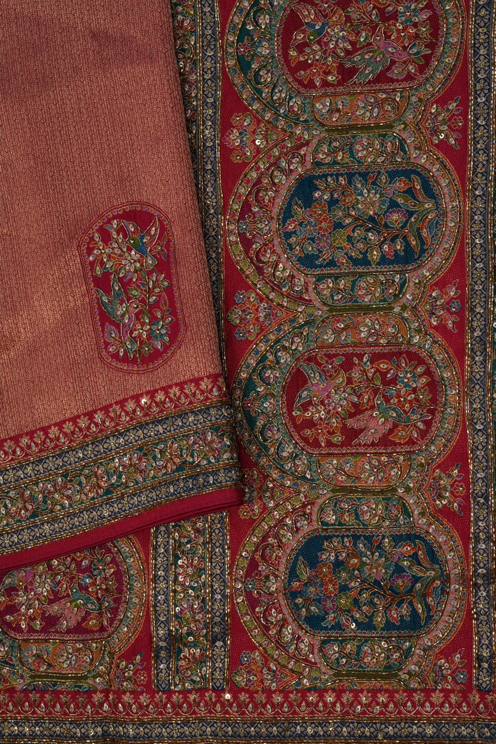Image of A Tissue Embroidery Saree