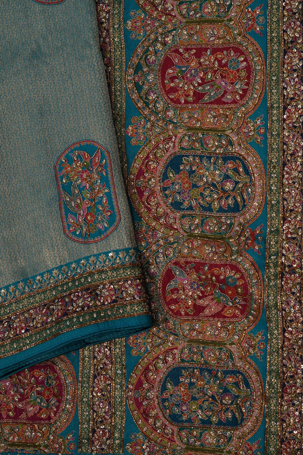Image of A Tissue Embroidery Saree