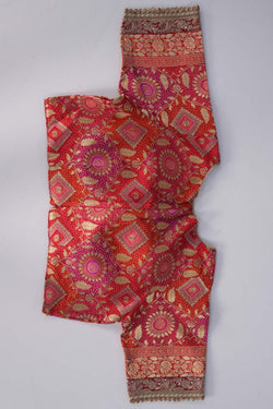Image of A Red Brocade Embroidery Saree