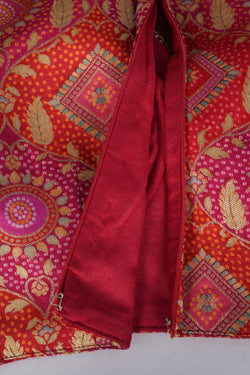 Image of A Red Brocade Embroidery Saree