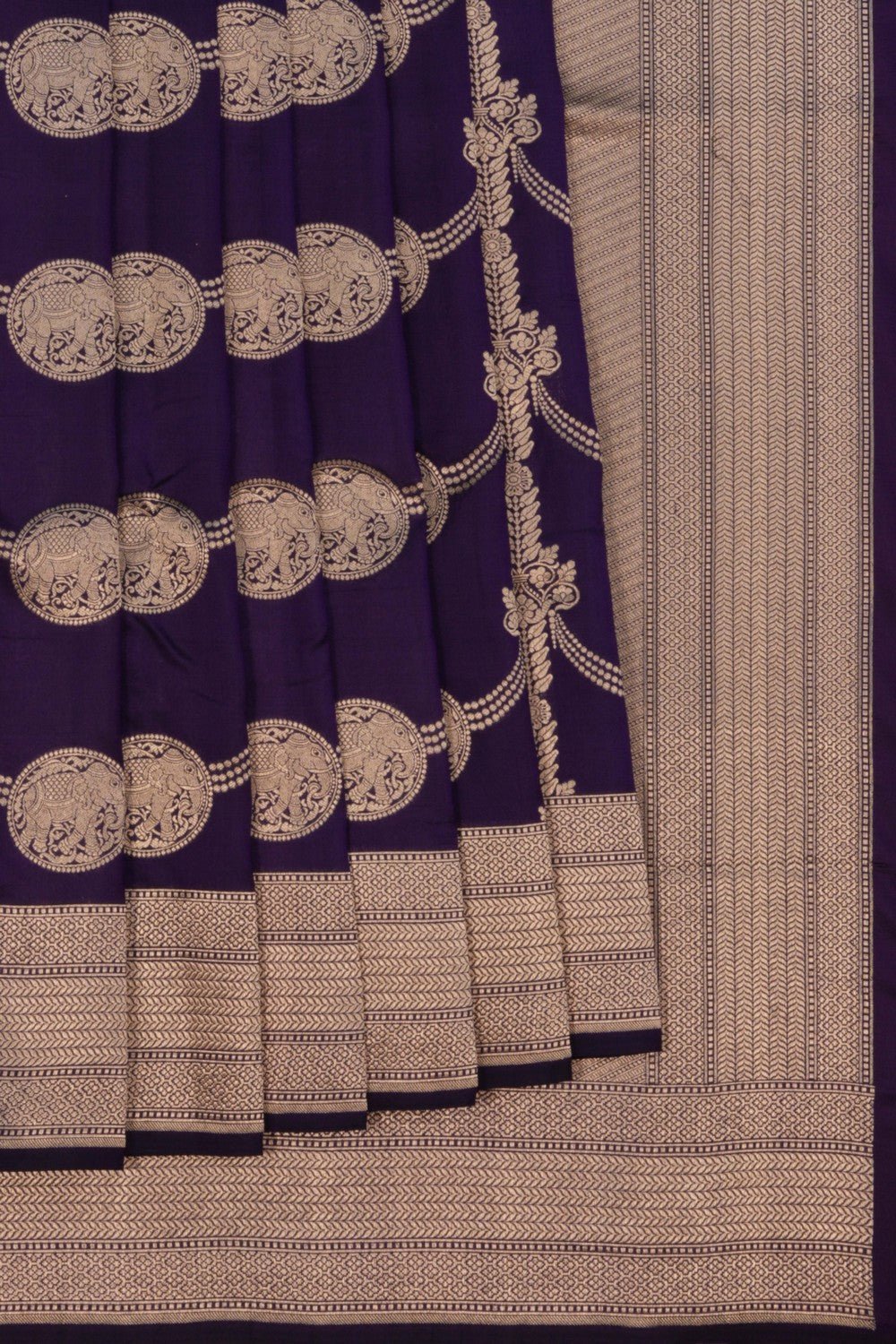 Image of Banarasi Silk Purple Saree
