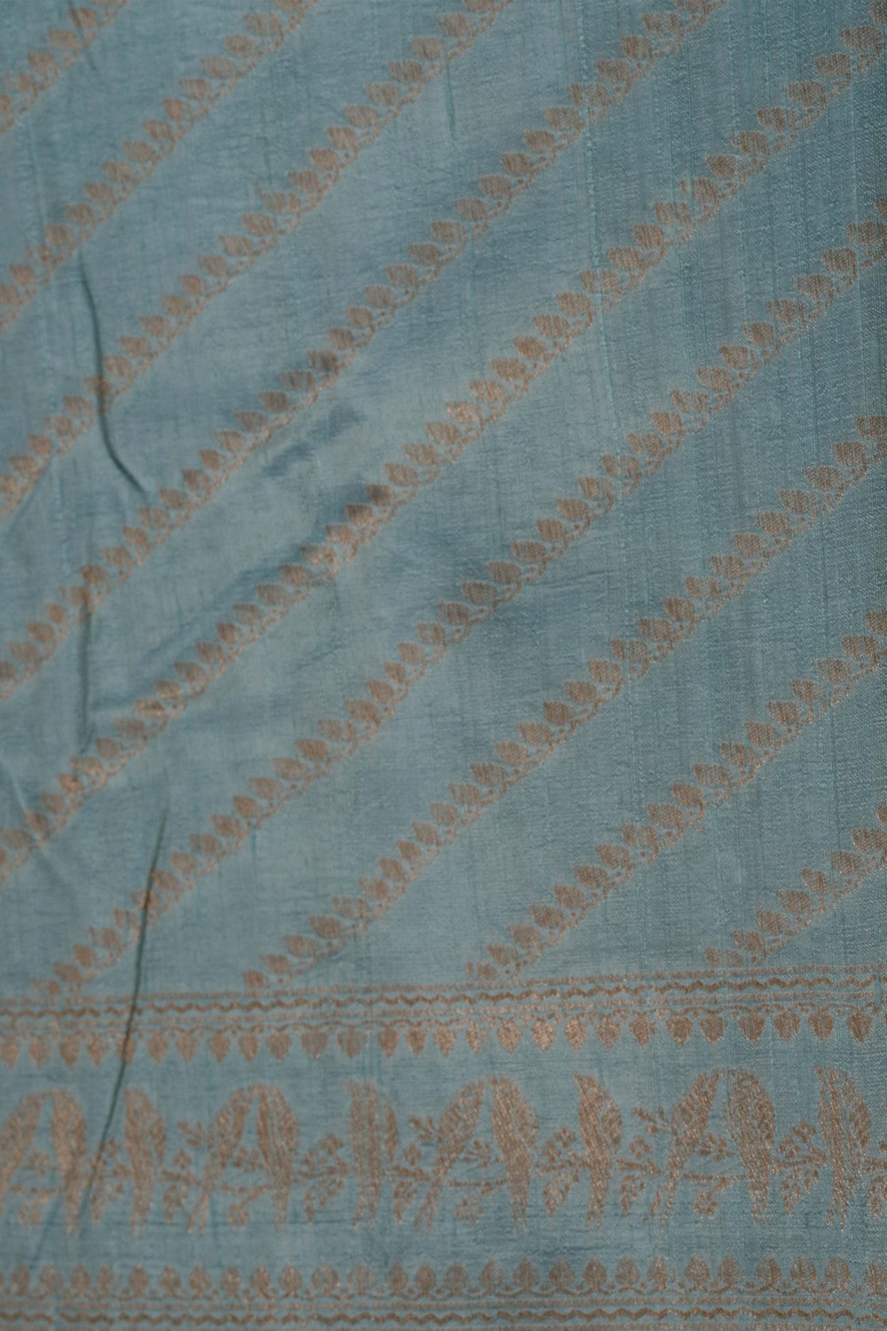Image of Banarasi Dupion Silk Ice Blue Saree