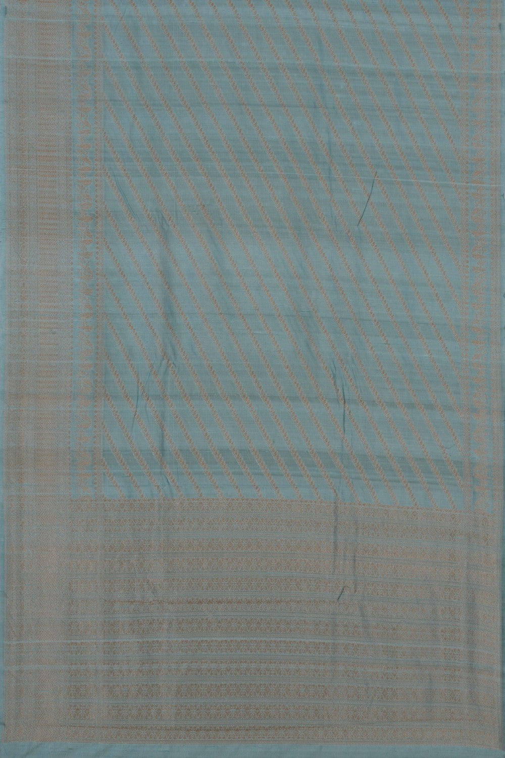 Image of Banarasi Dupion Silk Ice Blue Saree