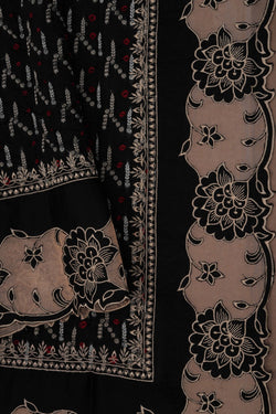 Image of Banarasi Dupion Silk Black Saree