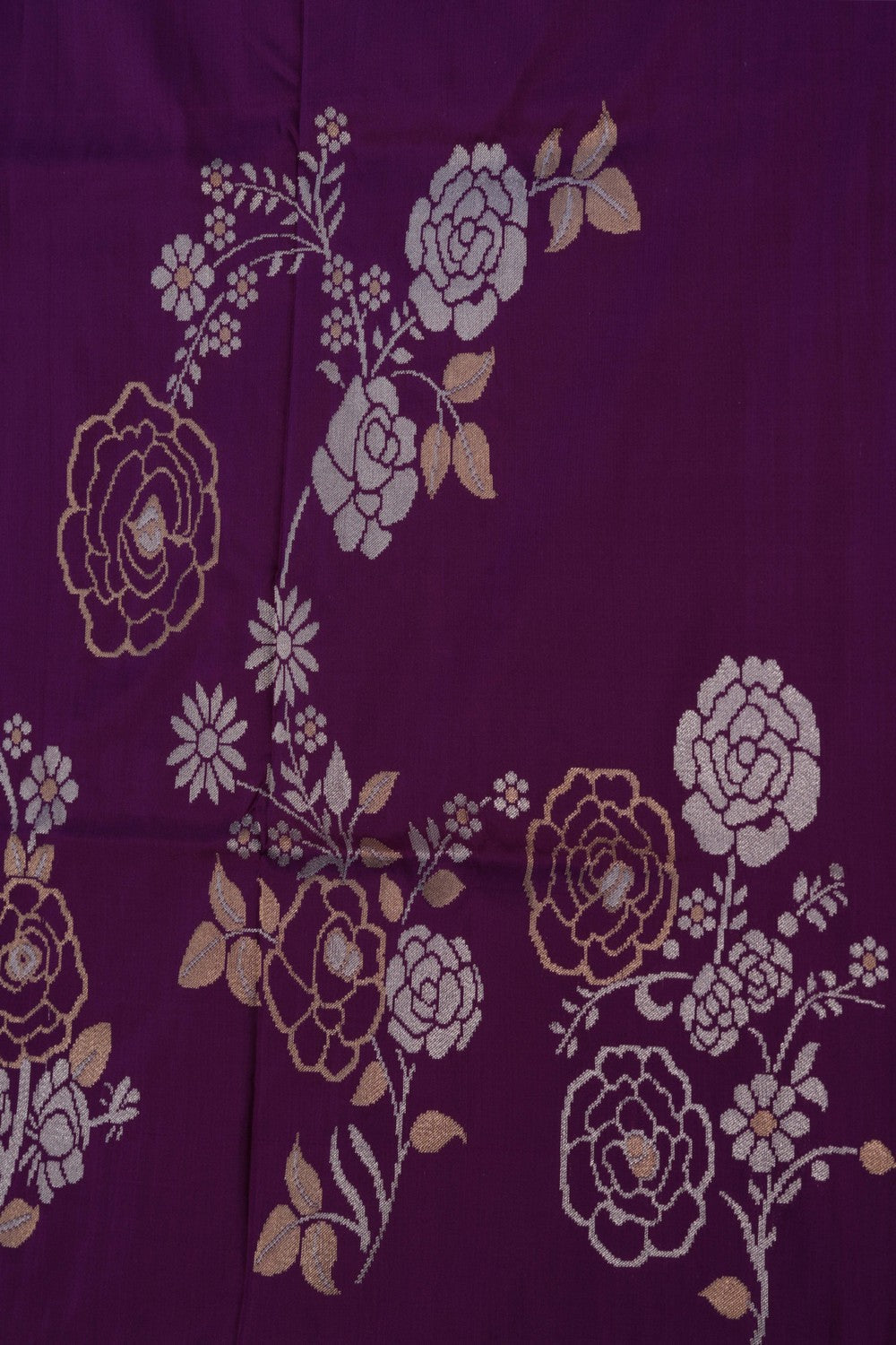 Image of Banarasi Silk Purple Saree