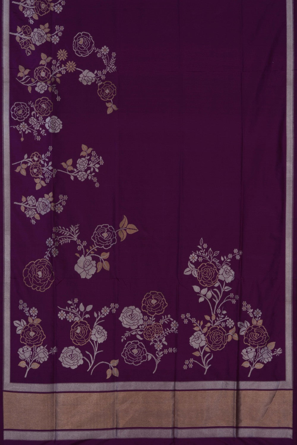 Image of Banarasi Silk Purple Saree