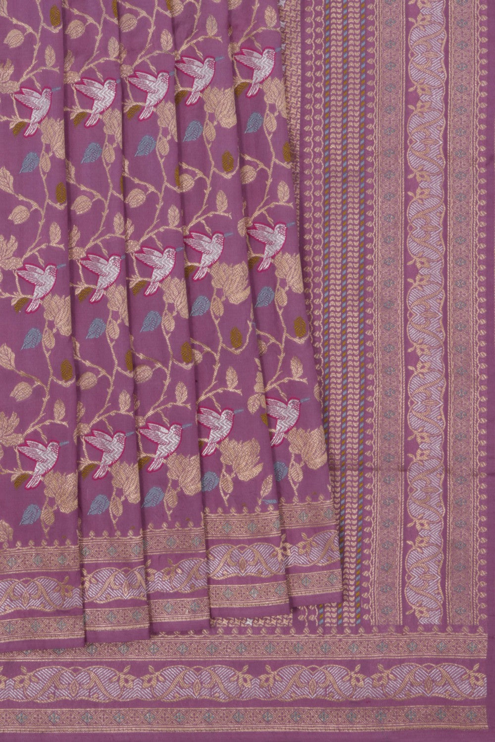Banarasi Katan Silk Purple Saree