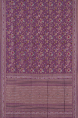 Image of Banarasi Katan Silk Purple Saree