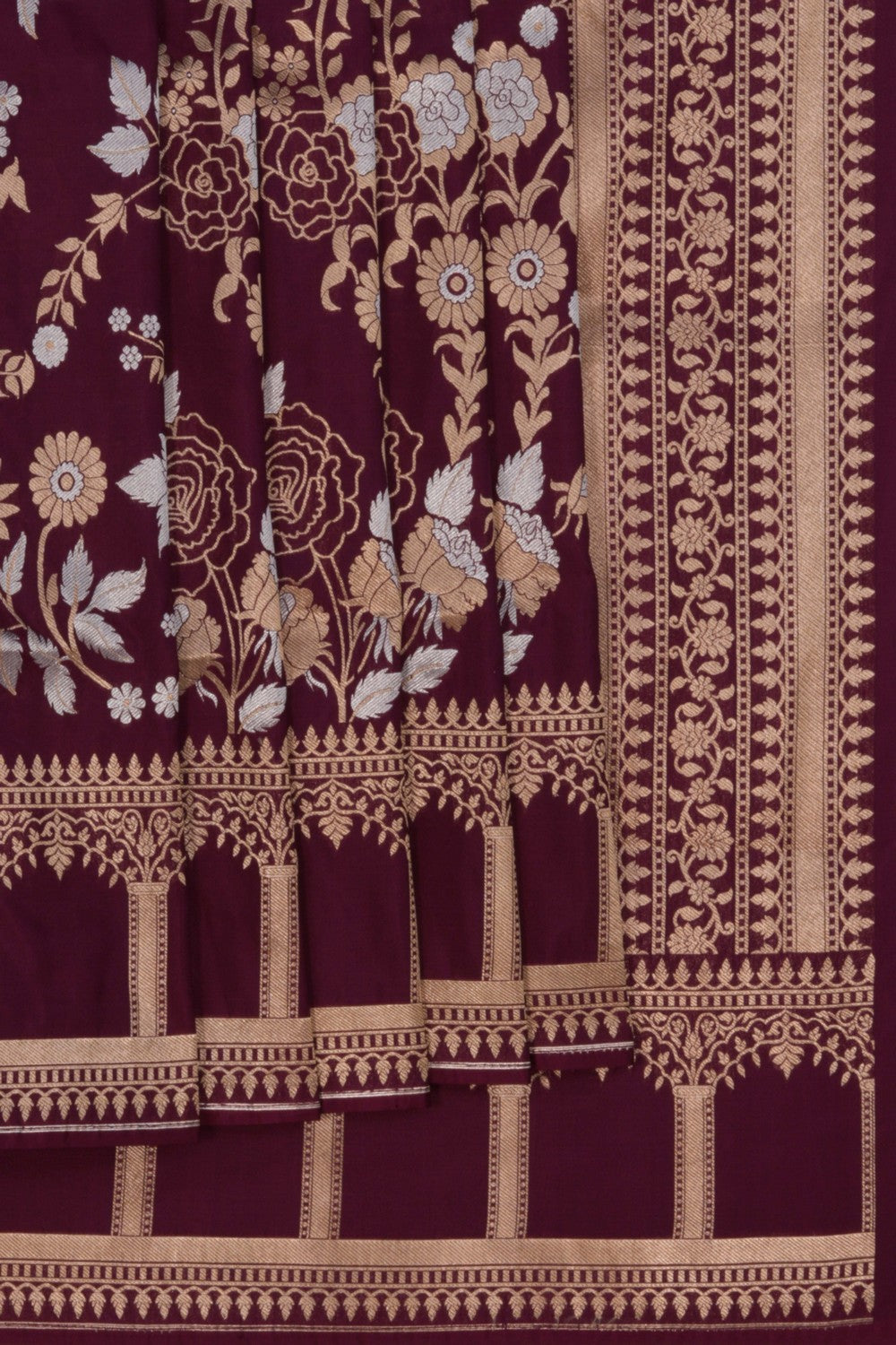 Image of Banarasi Silk Purple Saree