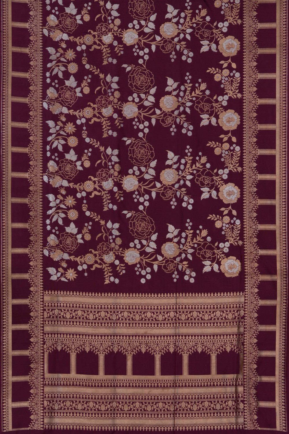 Image of Banarasi Silk Purple Saree