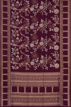Image of Banarasi Silk Purple Saree